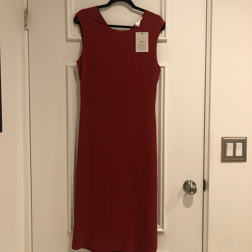 NWT A.L.C Open Back Burnt Orange Dress